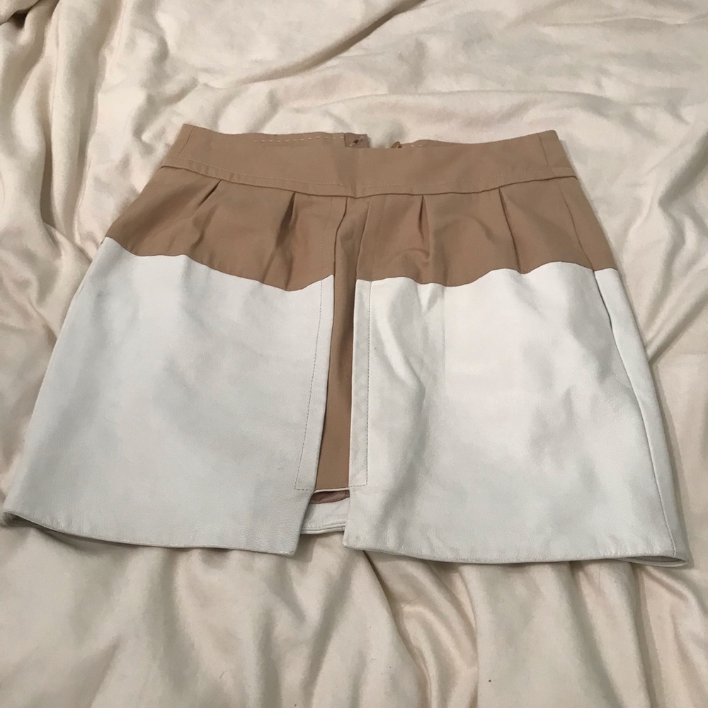 ANTHROPOLOGIE SKIRT W LEATHER